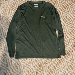 Columbia Men's Forest Green Long Sleeve Fishing Shirt